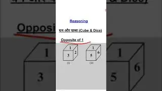 घन और पासा | Cube And Dice Reasoning Tricks | Reasoning For SSC CGL | #cubeanddice #ntpc #Shorts
