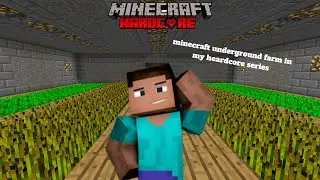 Minecraft underground farm in my Heardcore series | SYED GAMING YT