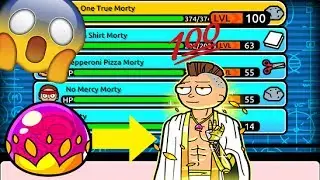 Pocket Mortys - The One True Morty Level 100! First Level 100! Road To 100 Badges!