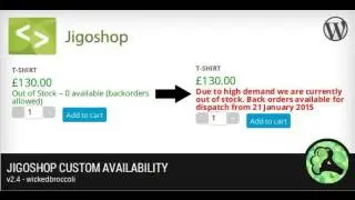 Preview Jigoshop Custom Availability Jigoshop