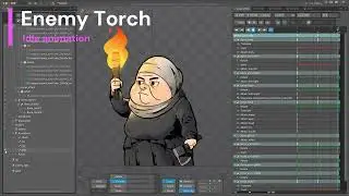 2D Animation Time-lapse | Loo Torch Enemy Part 3/6 | MiMU Studio | Spine