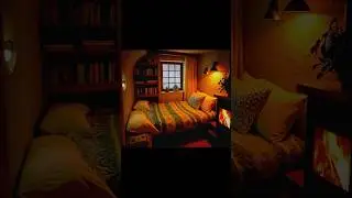 Cozy Log Cabin,Winter Ambiance,Blizzard Snowfall,Burning Fireplace,Howling Wind,Cozy Cave Cabin,