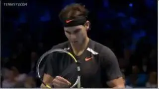 Roger Federer vs Rafael Nadal ATP World Tour Finals London 2011 Set 1 Part 3