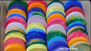 ASMR: 🟢🔵🟣Soft Colorful Reformed Gym Chalk Rounds 🟡🟠⚪️