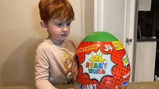 RARE GIANT SLEEPOVER EGG UNBOXING // ALEC UNBOXES RYANS WORLD MYSTERY EGG