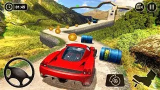 Impossible Hill Car Drive 2019 - Driving Car on Extreme Stunt Tracks - Android Gameplay [HD]