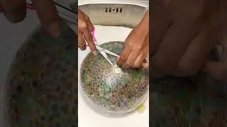 Squishy Orbeez Balloon Popping🔮 #satisfying #oddlysatisfying #orbeez #shorts