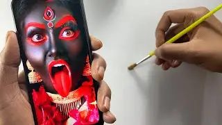 Drawing Angry Kali Mata for 8 hours 🔥 | Gem Arts