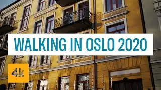 WALKING IN OSLO (2020): RELAXING WALK AROUND OSLO, VULKAN WINTER-SUN (NO TALKING)