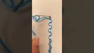 Double Threaded Back Stitch with Sequin | Double Threaded Back Stitch Tutorial | kaarigari | #shorts