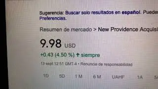 🔴 Datos Sobre El Comercio De Acciones De New Providence Acquisition Corp II NPAB 🔴