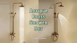 Aur&eacute;lie Antique Brass Wall Mounted Shower Set