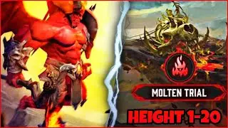MOLTEN TRIALS HEIGHT 1-20 | Walkthrough | Idle Arena: Evolution Legends