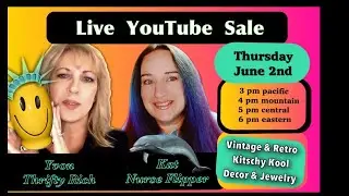 Live YouTube Sale 🤩 Vintage Retro Kitsch Decor & Jewelry