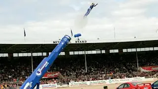 Man gets shot out of cannon (almost dies)