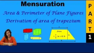 Math - Class 8 - Mensuration  - Part 1( Area & Perimeter of plane figures,Area of Trapezium)