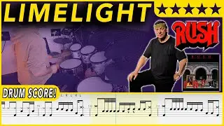 Limelight - Rush | DRUM SCORE Sheet Music | #636 DRUMSCRIBE