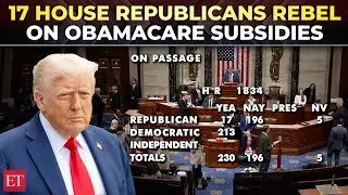 US House DEFIES Trump on Obamacare subsidies: 17 GOP rebels join Dems in shock 230-196 vote