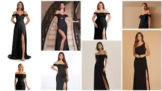 Black Bridesmaid Dress Designs 2024 | Beautiful Wedding Black Bridesmaid Dresses Ideas@AS_videoeditor