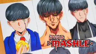 Drawing Mash in different Anime Universe | Mashle: Magic and Muscles
