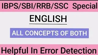Concepts of Both || Uses of Both English Grammar Rules || For Competitive Exams || #ibps #sbi #rrb
