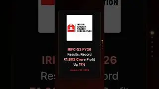 Результаты IRFC за 3 квартал 2026 финансового года: рекордная прибыль в размере 1 802 крор рупий,...