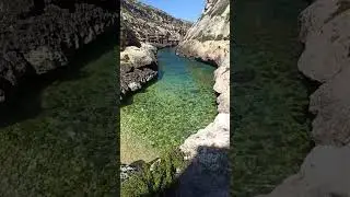 Beautiful gorge in island of Gozo, Malta