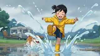 ASMR Rainy Camping | Ghibli Style Cinematic Story 🌧️✨ Relax, Rain Sounds & Cozy Camper Ambience
