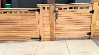 Modern Cedar Horizontal Slat Fence in River Oaks, TX