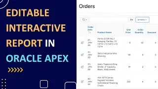 Editable Interactive Report in Oracle Apex || oracle apex tutorial