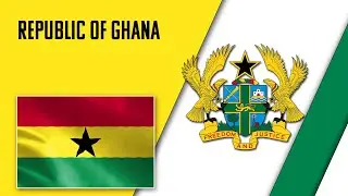 4K Animation of Ghana Flag with National Anthem