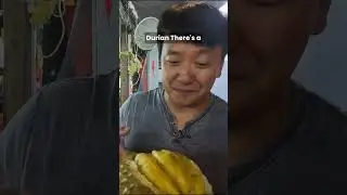 Opening & Eating Fresh Durian + SECRET Durian Hack at Night Market in Malaysia #durian #foodshorts