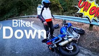 Epic group ride with a little mishap| Biker down