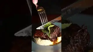 Braised Beef over Eggplant Pure' #shorts