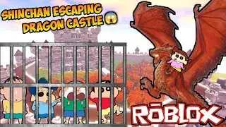 Shinchan bo masao kazama trying to escape dragon castle 😱 | roblox games | shinchan playing roblox 😂