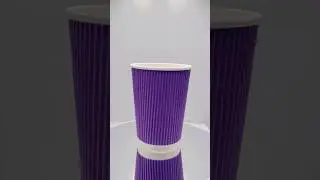 СТАКАНИ ГОФРА ФІОЛЕТОВА 350 мл            www.best-cups.com.ua   #стакани#бумажные #картонні
