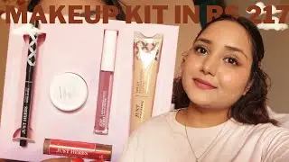 *New Just herbs essential makeup kit review + demo || foundation is too white  #affordablemakeupkit