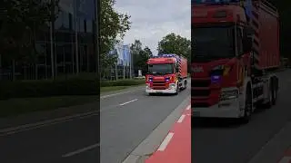 Scania fire engine 🚒 #emergency #scania #scaniatrucks #truck #trucksimulator #speed #firefighter