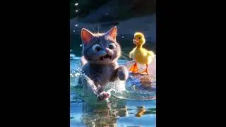 El gato🐈 y el patito huerfano🦆 ✨️🥺