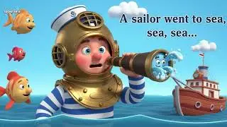 A Sailor Went To Sea   fun kids nursery rhyme   Tooniverse