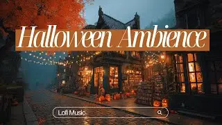Halloween Book Cafe 🎃 Autumn Ambience with Lofi Music 🍂 Reading, Study, Relax