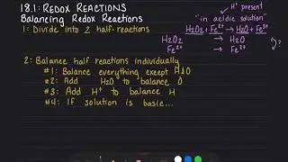 18.1: Balancing Redox Reactions in Acidic Solution