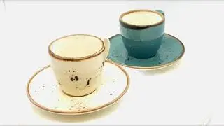 Espresso Tassen Z' ART Dark T&uuml;rkis und Creme