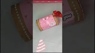 Day -21/365 DIY Handmade Gift Box | Best Out of Waste Craft | Cute Paper Roll Gift Box 🎀💖