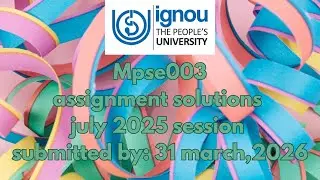  IGNOUMpse003assignment solution july2025 session #ignou2025 #ignouassignment #ignousolvedassignment