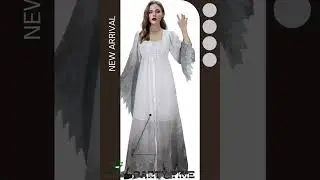 Gothic Victorian White Fancy Dress Women Gossamer Ghost Halloween Costume Takerlama