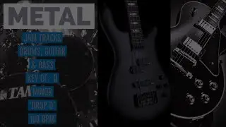 Metal Jam Tracks - D min - Drums, Guitars & Bass - 100 BPM
