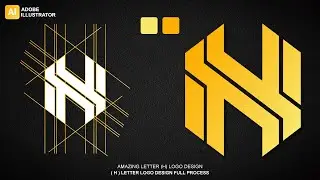 How to Create (H) Letter Logo Design In Adobe Illustrator CC