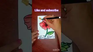 hibiscus painting project #hibiscus #viral #kids #project #school #red #color #painting #drawing