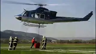 21.4.2018 Výcvik s vrtulníkem, plnění bambivaku